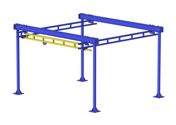 free standing overhead bridge cranes